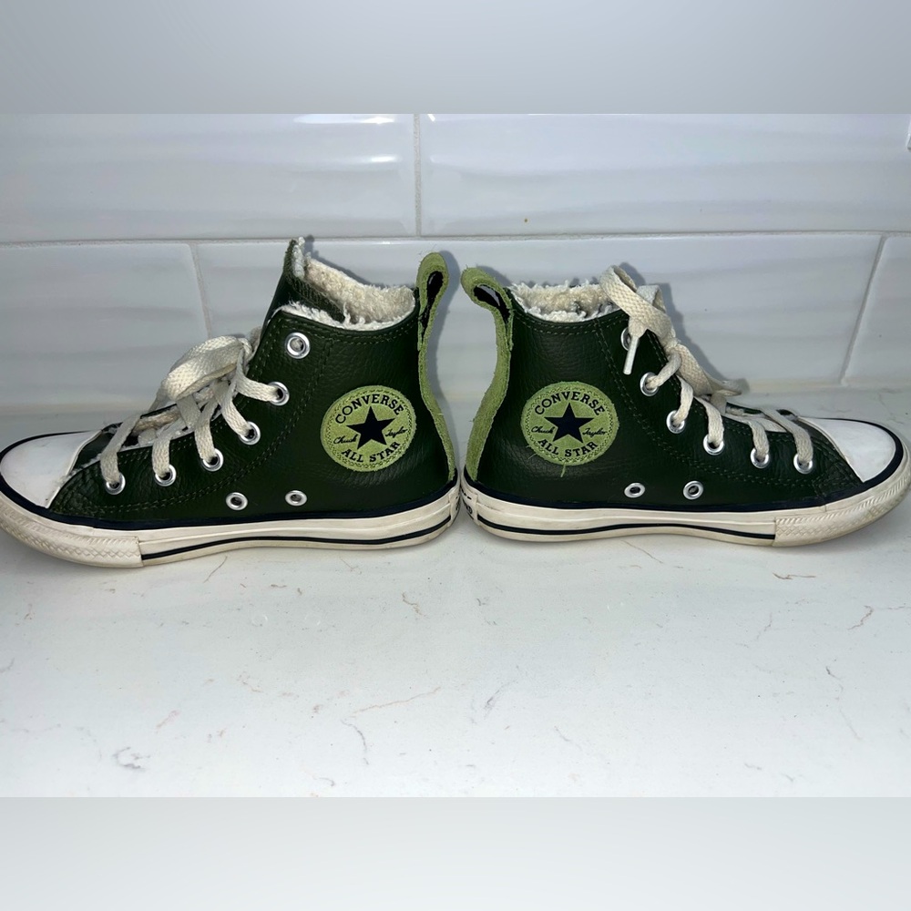 Unisex Kids Forest Green Converse Utility green high top Sneakers Size 12 - Picture 9 of 9